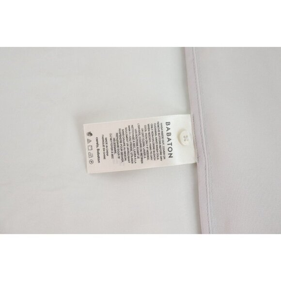 Aritzia Babaton Women's XXS 2XS Ice Grey Julius Sleeveless Tie-Neck Blouse NWT - Picture 6 of 8